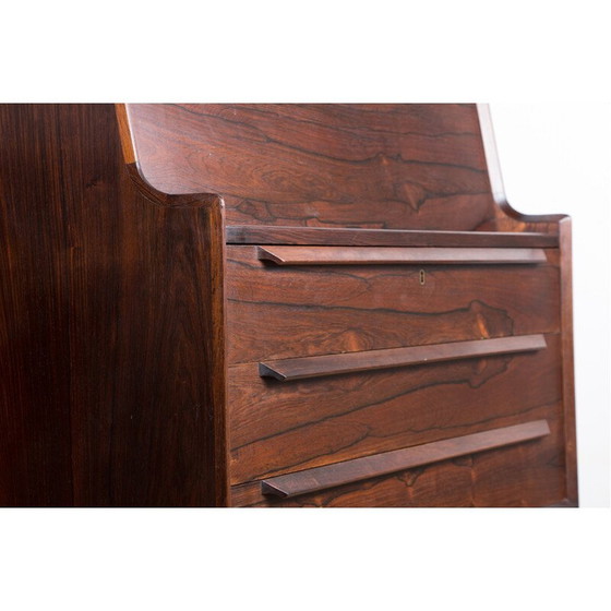 Image 1 of Vintage rosewood secretary desk by Arne Wahl Iversen for Branderup Mobelfabrik, Denmark 1960