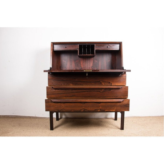Image 1 of Vintage rosewood secretary desk by Arne Wahl Iversen for Branderup Mobelfabrik, Denmark 1960