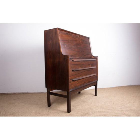 Image 1 of Vintage rosewood secretary desk by Arne Wahl Iversen for Branderup Mobelfabrik, Denmark 1960