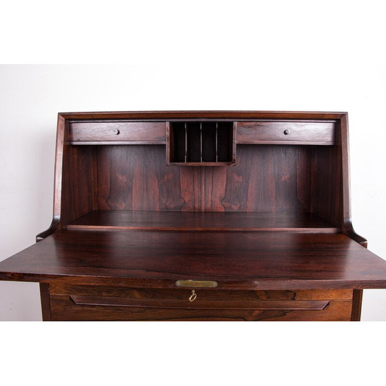 Image 1 of Vintage rosewood secretary desk by Arne Wahl Iversen for Branderup Mobelfabrik, Denmark 1960
