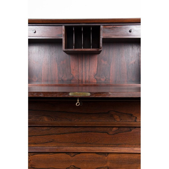 Image 1 of Vintage rosewood secretary desk by Arne Wahl Iversen for Branderup Mobelfabrik, Denmark 1960