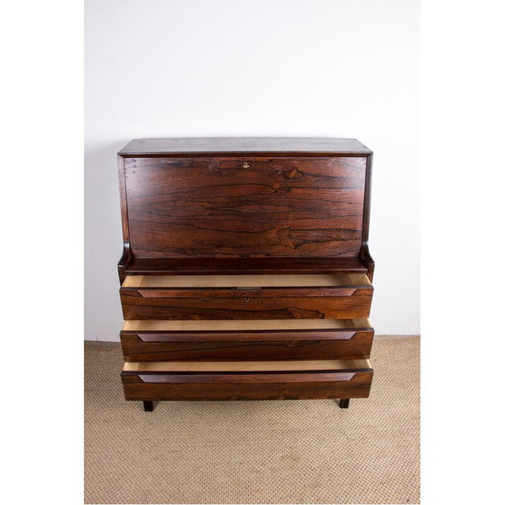 Image 1 of Vintage rosewood secretary desk by Arne Wahl Iversen for Branderup Mobelfabrik, Denmark 1960