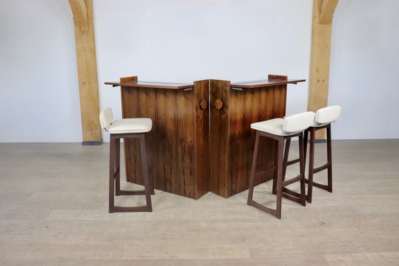 Image 1 of Dyrlund Folding Bar Cabinet Set By  Johannes Andersen And Erik Buch