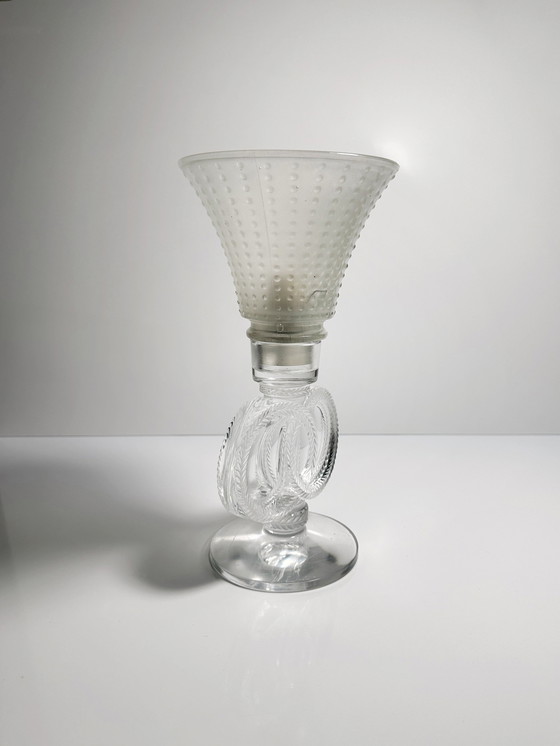 Image 1 of Vintage Murano crystal glass table lamp 70s Barovier Toso