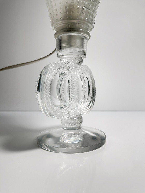 Image 1 of Vintage Murano crystal glass table lamp 70s Barovier Toso