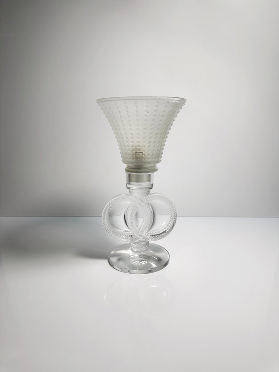 Image 1 of Vintage Murano crystal glass table lamp 70s Barovier Toso