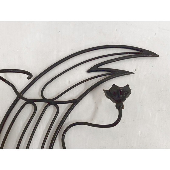 Image 1 of Vintage art deco mirror with coat rack