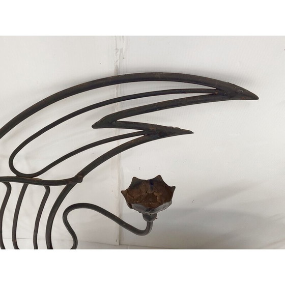 Image 1 of Vintage art deco mirror with coat rack