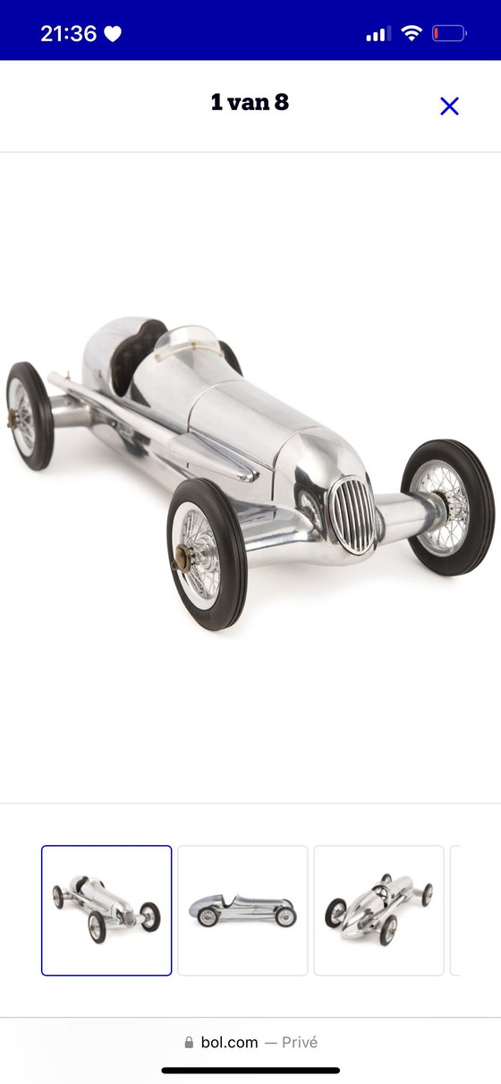 Image 1 of Silver Arrow model car race car