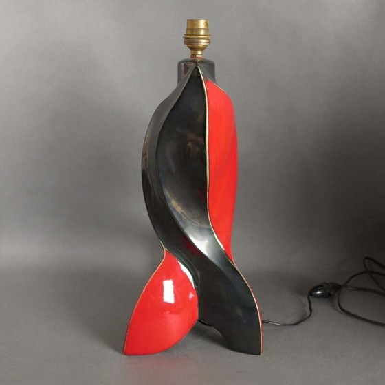 Image 1 of Vintage ceramic table lamp from Vallauris, French 1959