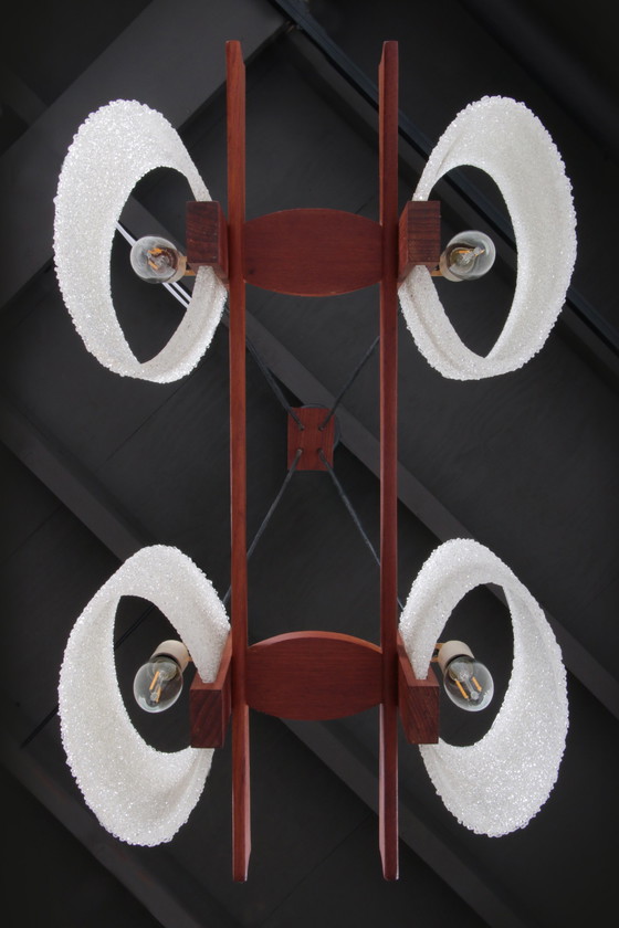 Image 1 of Vintage hanging lamp with resin caps