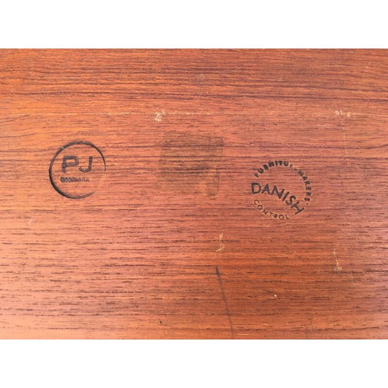 Image 1 of Set of 6 vintage leather and teak chairs Grete Jalk 1960 