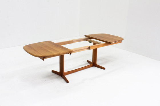 Image 1 of Vintage Danish Oval Extendable Dining Table Solid Teak 1960S