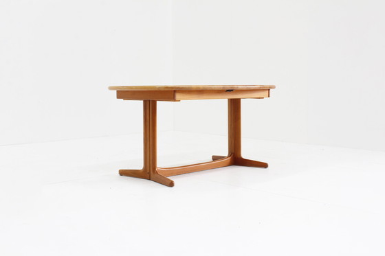 Image 1 of Vintage Danish Oval Extendable Dining Table Solid Teak 1960S
