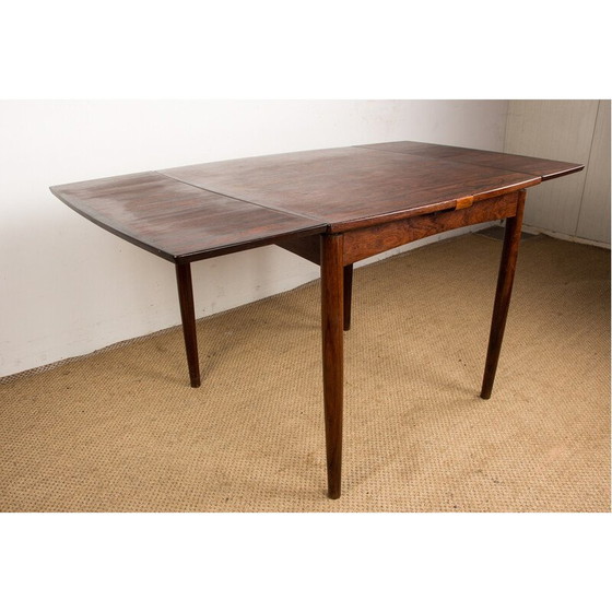 Image 1 of Vintage extendable and reversible table in rosewood and felt by Arne Whal Iversen, Denmark 1960
