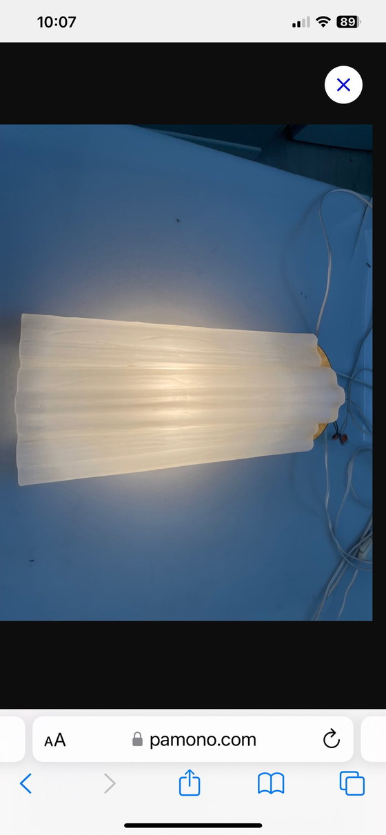 Image 1 of Large White Glass Tronchi Tube Sconces