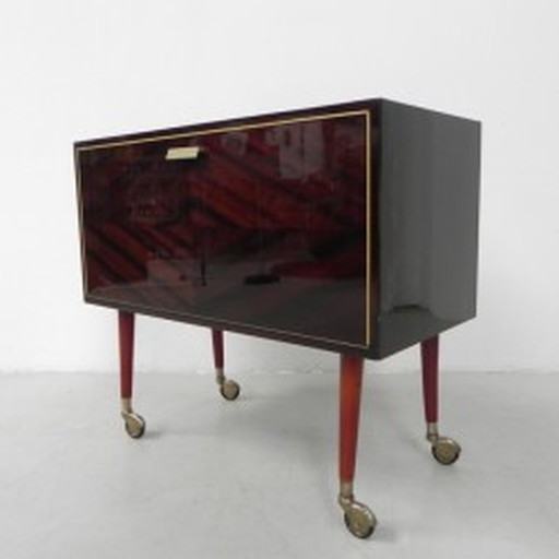 Mobile bar vintage con ruote