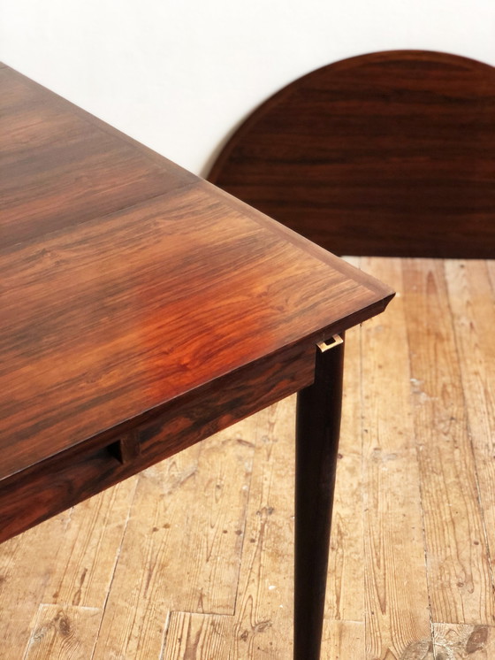 Image 1 of Extendable Mid Century Drop Leave Rosewood Dining Table, Model 227 by Arne Vodder for Sibast