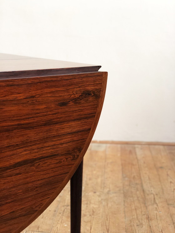 Image 1 of Extendable Mid Century Drop Leave Rosewood Dining Table, Model 227 by Arne Vodder for Sibast