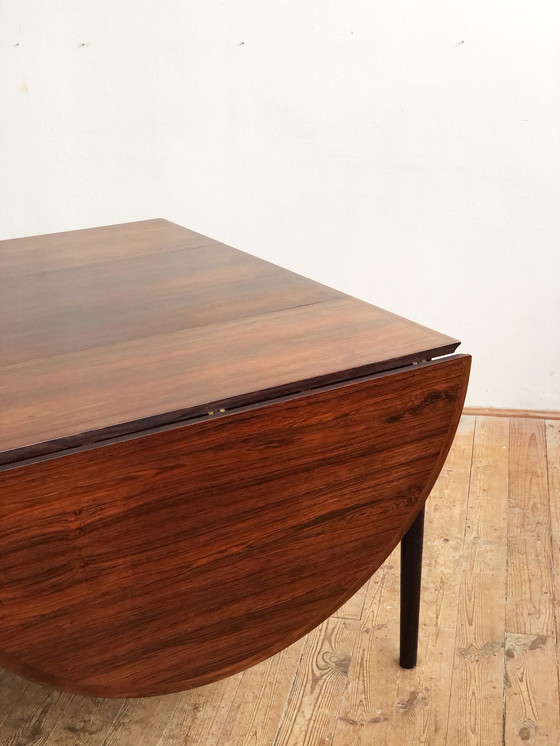 Image 1 of Extendable Mid Century Drop Leave Rosewood Dining Table, Model 227 by Arne Vodder for Sibast