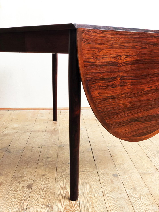 Image 1 of Extendable Mid Century Drop Leave Rosewood Dining Table, Model 227 by Arne Vodder for Sibast