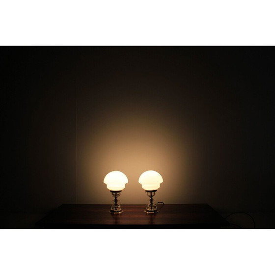 Image 1 of Pair of vintage lamps by Jablonecké Sklárny, Czechoslovakia 1980