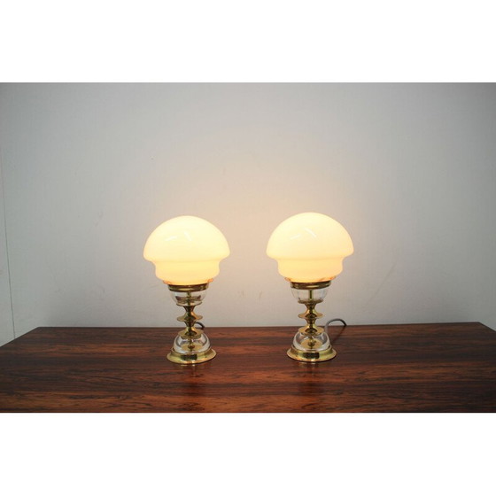 Image 1 of Pair of vintage lamps by Jablonecké Sklárny, Czechoslovakia 1980