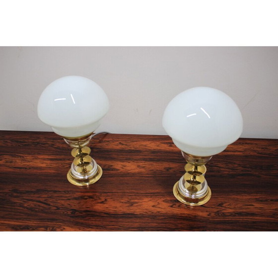 Image 1 of Pair of vintage lamps by Jablonecké Sklárny, Czechoslovakia 1980