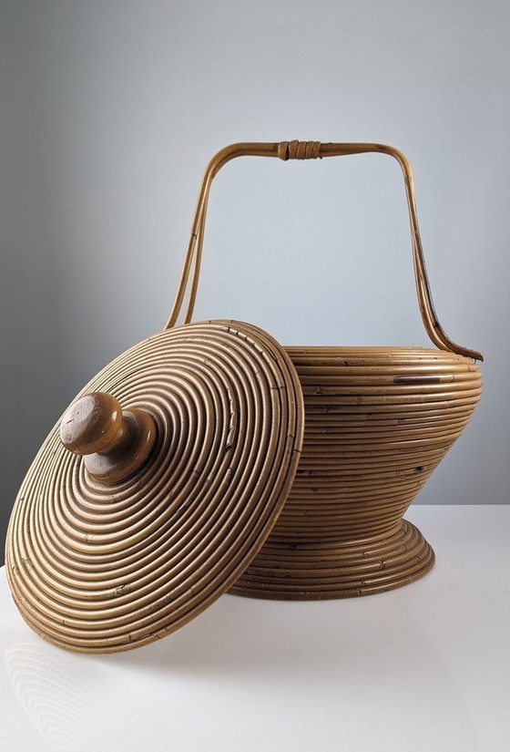 Image 1 of Rattan Basket By Vivai Del Sud