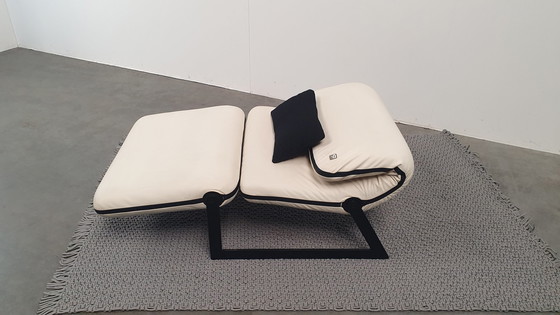 Image 1 of Busnelli Italy Tarcisio Colzani Leather Design Armchair Chaise Longue Daybed