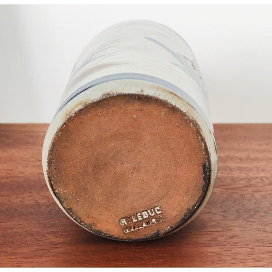 Image 1 of Vaso in ceramica vintage The Rider di Raymonde Leduc, Francia anni '60