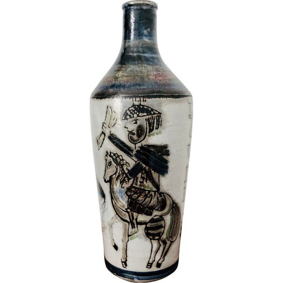 Image 1 of Vaso in ceramica vintage The Rider di Raymonde Leduc, Francia anni '60