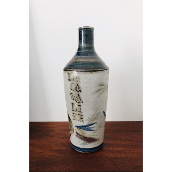 Image 1 of Vaso in ceramica vintage The Rider di Raymonde Leduc, Francia anni '60