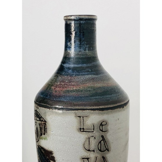 Image 1 of Vaso in ceramica vintage The Rider di Raymonde Leduc, Francia anni '60