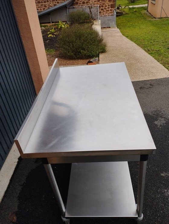 Image 1 of Serving trolley - Servante - Plan De Travail -Table Roulante En Inox Alimentaire - Matériel P R O