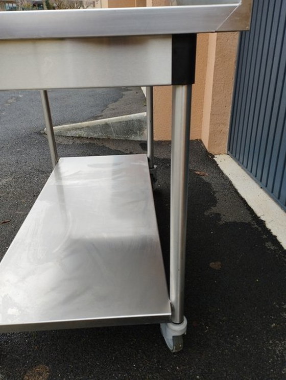 Image 1 of Serving trolley - Servante - Plan De Travail -Table Roulante En Inox Alimentaire - Matériel P R O