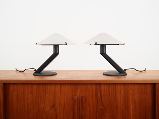 Set Of Two Tobia Table Lamps, Italian Design, 1980S, Manufacture: Lamiprogetti