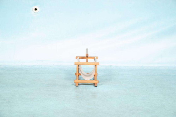 Image 1 of Porta riviste bohémien in pino anni '70, porta riviste vintage in pino