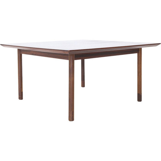 Image 1 of Tavolino da caffè quadrato vintage in legno massello, 1960