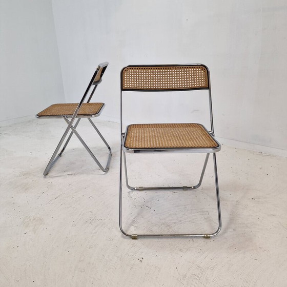 Image 1 of Pair of vintage folding chairs "Elios" by Colle d'Elsa, Italy 1980