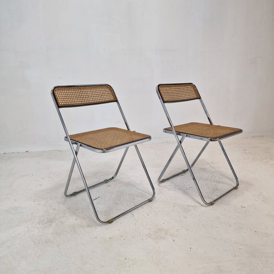 Image 1 of Pair of vintage folding chairs "Elios" by Colle d'Elsa, Italy 1980