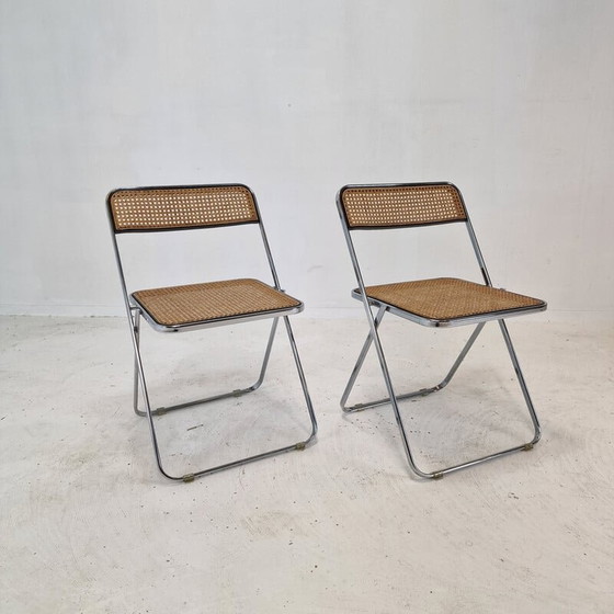 Image 1 of Pair of vintage folding chairs "Elios" by Colle d'Elsa, Italy 1980