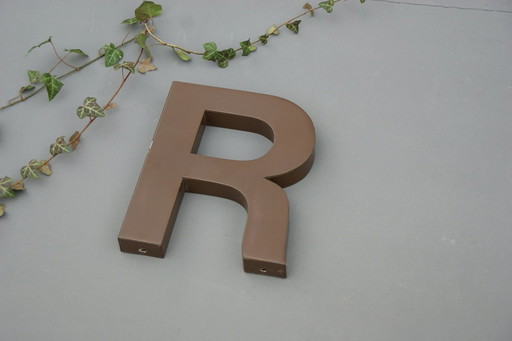 Vintage letter "R", old advertisement / advertising lettering