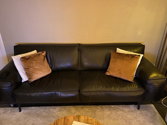 Image 1 of Beautiful Leather Waever 3 Seater Sofa