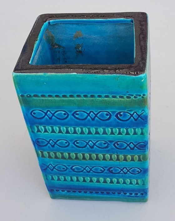 Image 1 of Italian Rimini Blue Vase From Bitossi, 1960S