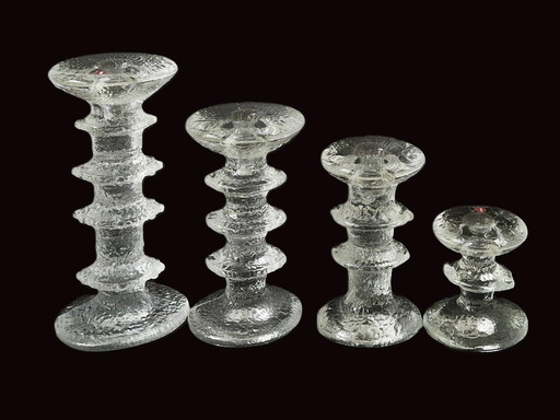 4X Iittala Festivo Candlestick By Timo Sarpaneva