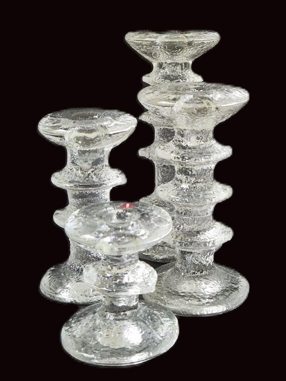 Image 1 of 4X Iittala Festivo Candlestick By Timo Sarpaneva