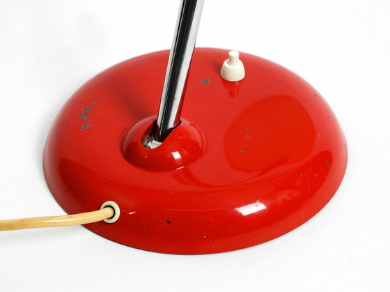 Image 1 of Original Classic Red Kaiser Idell Metal Table Lamp Model 6786 From The 1960S