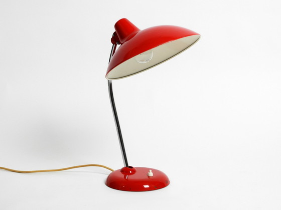 Image 1 of Original Classic Red Kaiser Idell Metal Table Lamp Model 6786 From The 1960S