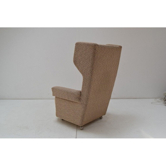 Image 1 of Vintage armchair on casters, Czechoslovakia 1950